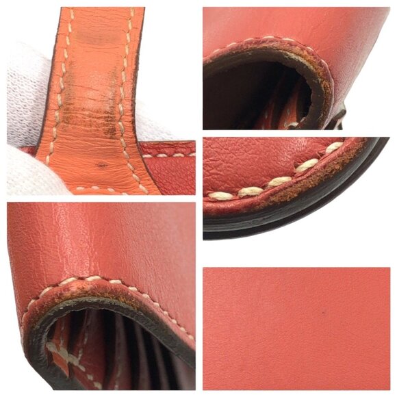 HERMES Red Leather Wallet - Picture 5 of 9